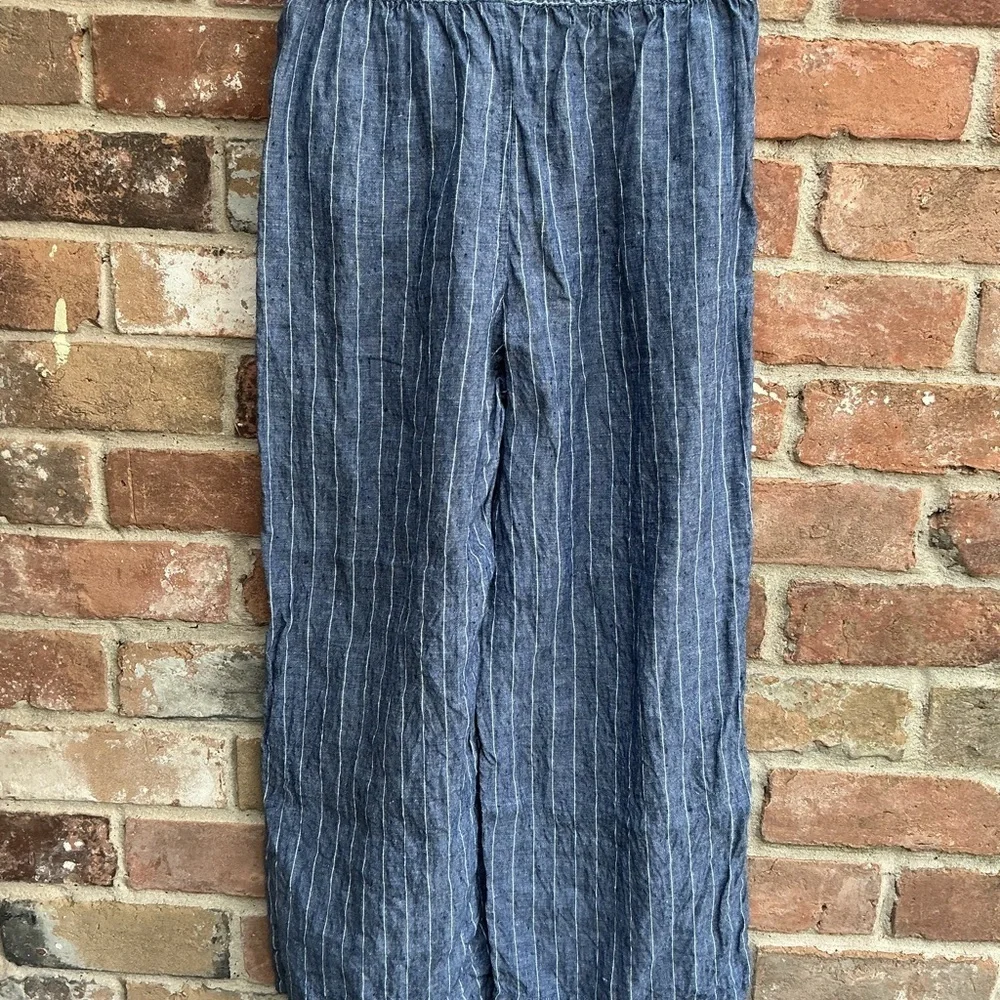 Sigrid Olsen chambray Linen Trousers size medium